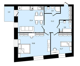 Купить трехкомнатную квартиру с высокими потолками в Пензе - изображение 26