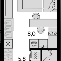 Квартира 30,8 м², 1-комнатная - изображение 2