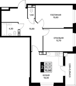 73 м², 2-комнатная квартира 10 200 000 ₽ - изображение 88