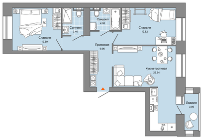 65 м², 3-комнатная квартира 8 749 851 ₽ - изображение 29
