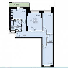 Квартира 88,8 м², 3-комнатная - изображение 2