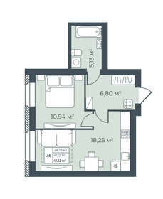 41,1 м², 2-комнатная квартира 3 311 125 ₽ - изображение 47