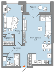 Квартира 57 м², 2-комнатная - изображение 1