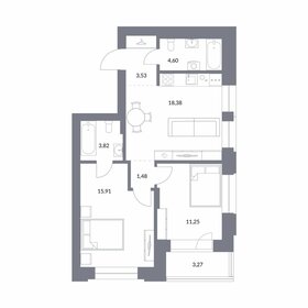 Квартира 62,2 м², 2-комнатная - изображение 1