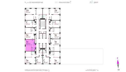 34,8 м², 1-комнатная квартира 13 626 984 ₽ - изображение 35