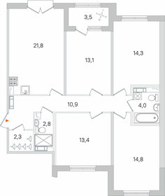 91 м², 4-комнатная квартира 18 900 000 ₽ - изображение 91