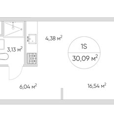 Квартира 30,1 м², 1-комнатные - изображение 3