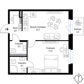 52 м², 2-комнатная квартира 8 190 000 ₽ - изображение 94