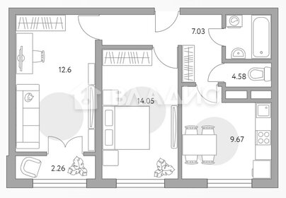 Квартира 50,2 м², 2-комнатная - изображение 1