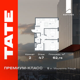 Квартира 62,8 м², 2-комнатная - изображение 1