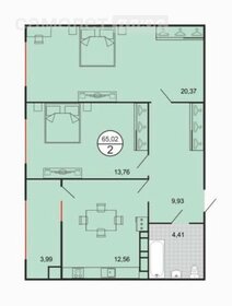65,5 м², 2-комнатная квартира 4 200 000 ₽ - изображение 24
