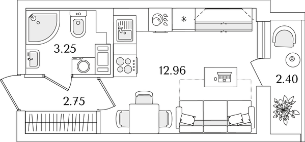 25 м², квартира-студия 5 280 000 ₽ - изображение 82