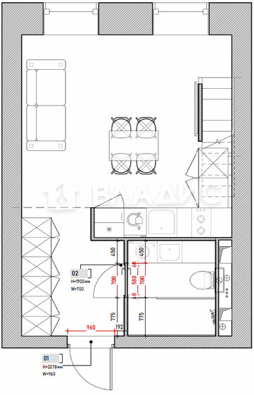 37 м², апартаменты-студия 14 500 000 ₽ - изображение 1