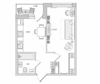 39 м², 1-комнатная квартира 6 750 000 ₽ - изображение 54