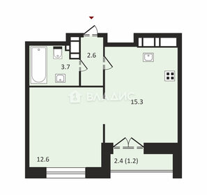 37,2 м², 1-комнатные апартаменты 6 059 853 ₽ - изображение 36