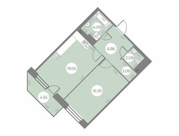 Квартира 51,8 м², 1-комнатная - изображение 1