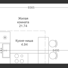 Квартира 32,2 м², студия - изображение 2
