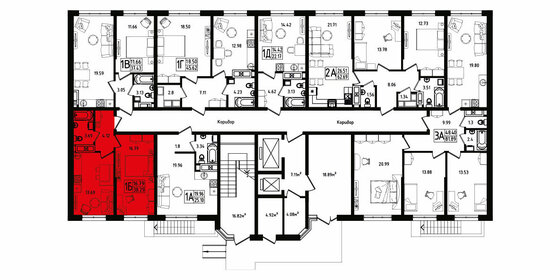 40 м², 1-комнатная квартира 4 700 000 ₽ - изображение 43