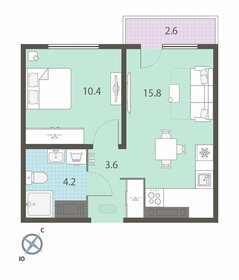 48 м², 1-комнатная квартира 6 300 000 ₽ - изображение 28