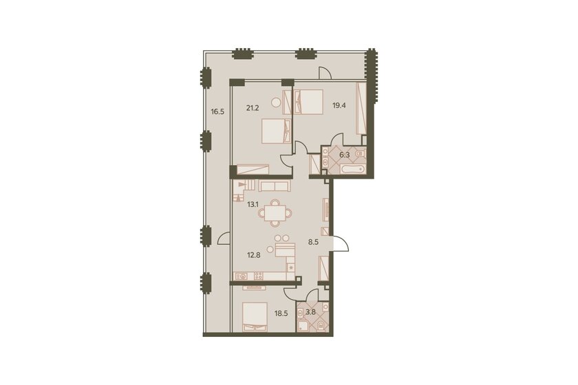 205,9 м², 7-комнатная квартира 91 543 136 ₽ - изображение 19