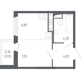 Квартира 33,2 м², 1-комнатная - изображение 1