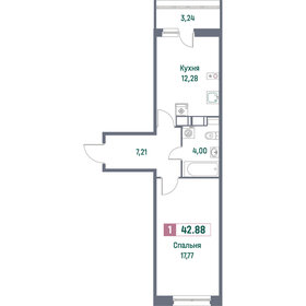 42,9 м², 1-комнатная квартира 7 216 704 ₽ - изображение 10