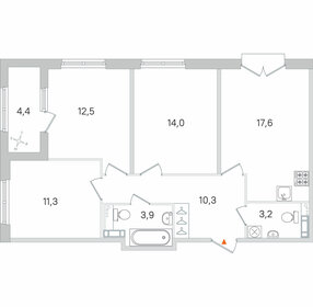 71,6 м², 3-комнатная квартира 11 501 000 ₽ - изображение 121