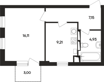 52,4 м², 1-комнатные апартаменты 14 491 036 ₽ - изображение 21