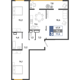 67,8 м², 2-комнатная квартира 8 000 000 ₽ - изображение 41