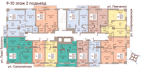 61,9 м², 2-комнатная квартира 6 190 000 ₽ - изображение 87