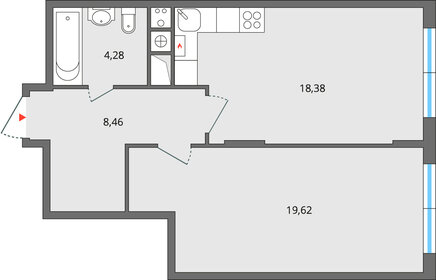 47 м², 2-комнатная квартира 2 650 000 ₽ - изображение 50