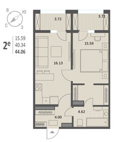 44,3 м², 2-комнатная квартира 4 900 000 ₽ - изображение 116