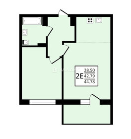 Квартира 42,8 м², 2-комнатная - изображение 1