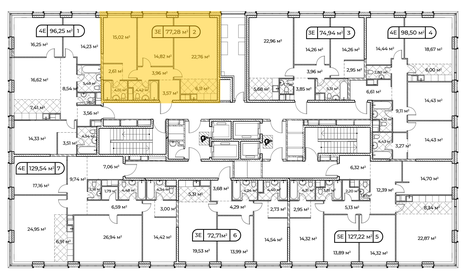 92,1 м², 2-комнатная квартира 53 420 000 ₽ - изображение 42