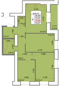 71,4 м², 3-комнатная квартира 6 650 000 ₽ - изображение 44