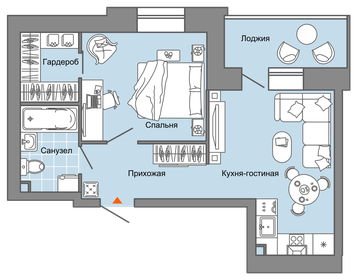 Квартира 43 м², 2-комнатная - изображение 1