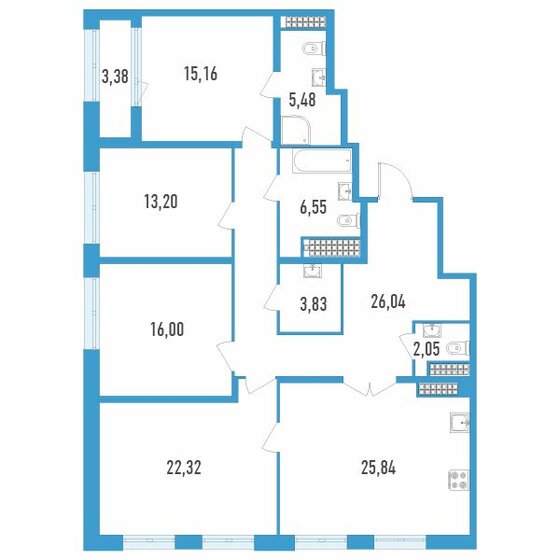 138,2 м², 4-комнатная квартира 37 303 200 ₽ - изображение 43