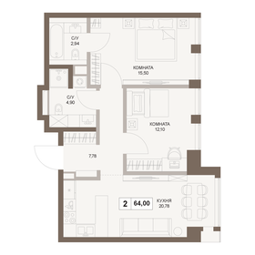 63 м², 2-комнатная квартира 19 000 000 ₽ - изображение 148