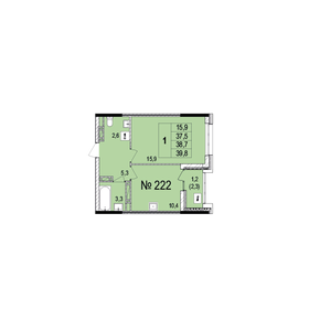 38,7 м², 1-комнатная квартира 4 257 000 ₽ - изображение 12