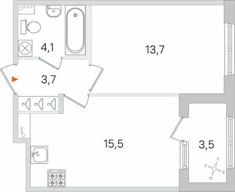 41 м², 2-комнатная квартира 4 500 000 ₽ - изображение 11
