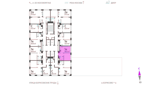 36,9 м², 1-комнатная квартира 14 362 587 ₽ - изображение 2