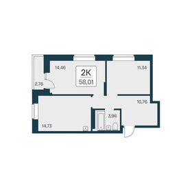 58 м², 2-комнатная квартира 6 500 000 ₽ - изображение 27
