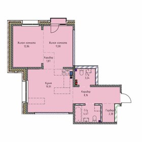 Квартира 64,8 м², 2-комнатная - изображение 1