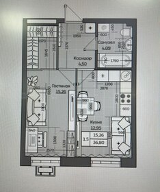 Квартира 36 м², 1-комнатная - изображение 2