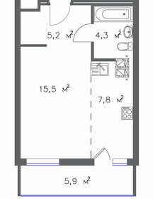 42,9 м², 2-комнатная квартира 3 150 000 ₽ - изображение 56