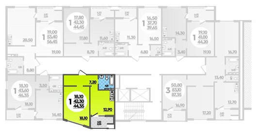 36,7 м², квартира-студия 3 300 000 ₽ - изображение 86