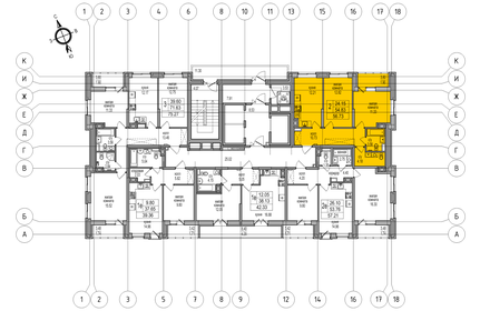 54,8 м², 2-комнатная квартира 11 022 639 ₽ - изображение 27