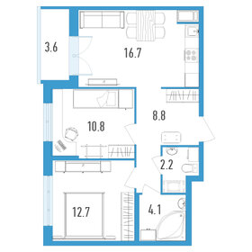 55 м², 2-комнатная квартира 7 800 000 ₽ - изображение 101