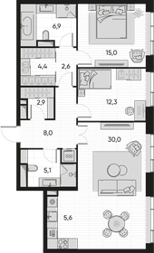 115 м², 3-комнатная квартира 48 400 000 ₽ - изображение 101