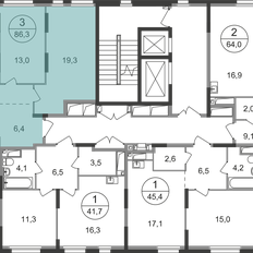 Квартира 86,3 м², 3-комнатная - изображение 2
